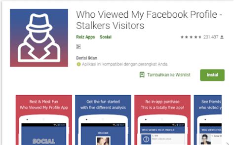 Cara 1: Melihat Pengunjung FB Android melalui Profil