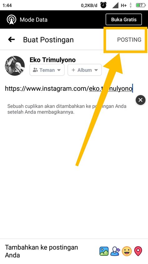 Bagian 2: Cara Membuat Tautan WA di FB