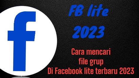Cara Mencari Grup di Facebook Lite
