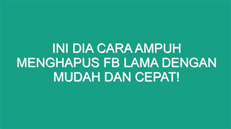 Hal Penting untuk Dipertimbangkan Sebelum Menghapus Fb