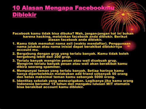 Alasan Mengapa Facebook Bisa Diblokir
