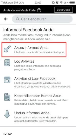 Mengembalikan Inbox Facebook Lewat HP
