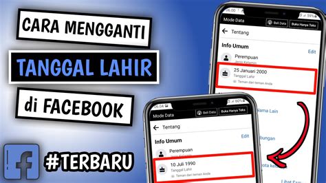 Cara Mengganti Tanggal Lahir di FB