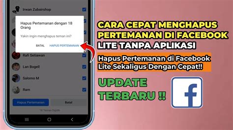 Cara Menghapus Pertemanan di FB Tanpa Blokir