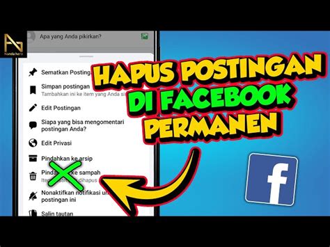 Cara Menghapus Postingan FB