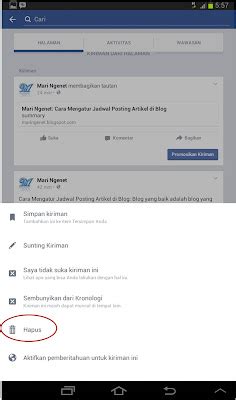 Langkah-Langkah Menghapus Status Fb di Android