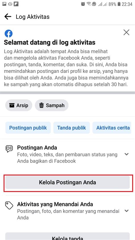 Langkah-Langkah Menghapus Status Lama di FB