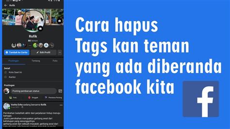 Cara Menghapus Tandai Teman Di Fb Yang Benar