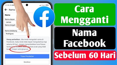Langkah-Langkah Mengubah Nama Fb Sebelum 60 Hari