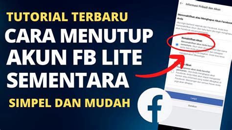 Cara Menutup Akun FB Lite