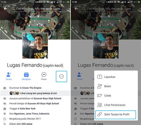 Langkah-langkah menyarankan teman FB di HP Android