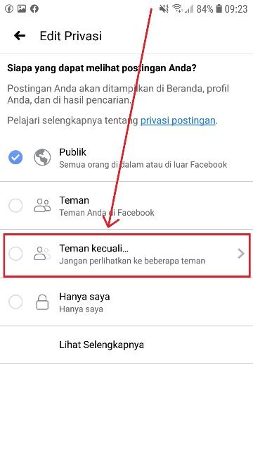 Cara Menyembunyikan Postingan di FB dari Seseorang