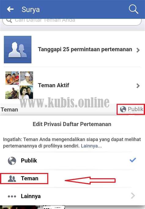 Cara Menyembunyikan Teman di Facebook Lewat HP Android