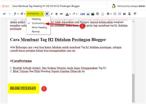 Menggunakan Tag dan Mengomentari Postingan