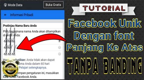 Cara Mengganti Nama FB Unik