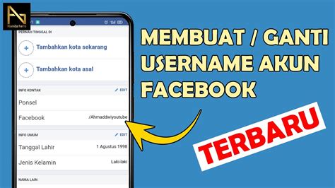 Cara Mengganti Nama Pengguna Facebook