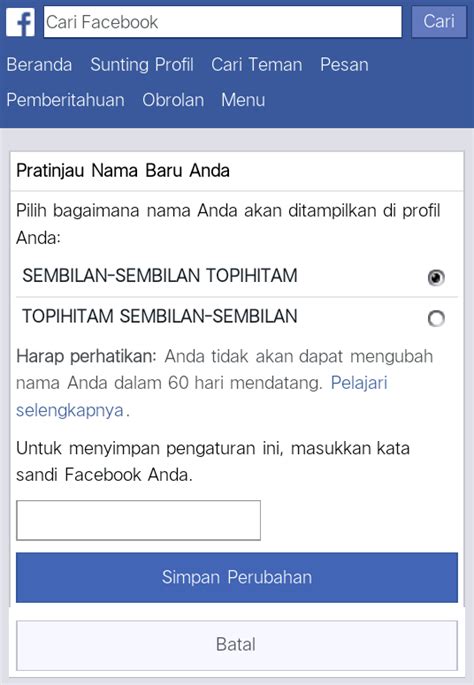 Manfaat Membuat Nama Akun Facebook PsK