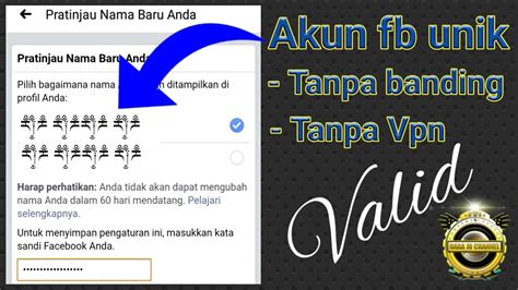 Tips Membuat Nama FB Keren Pendek