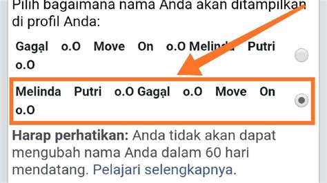 Pilihan Nama FB Keren Perempuan