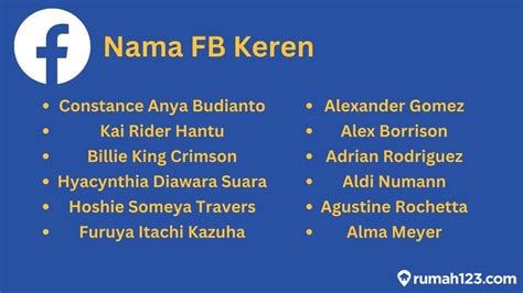 Panduan dasar untuk membuat nama FB pendek tapi keren