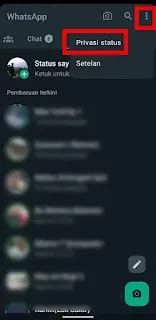 Bagaimana cara kita mengatur privasi status kita?
