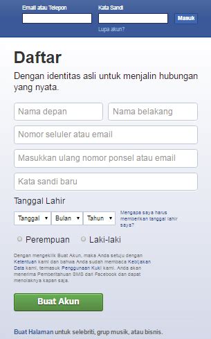 Langkah-Langkah Daftar Facebook Lewat Yahoo