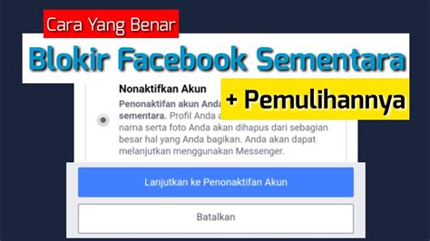 Manfaat Blokir Akun FB Sementara