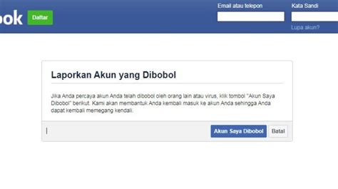Penyebab Akun FB Tidak Bisa Masuk