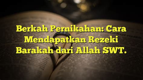 Berkah dari Allah SWT