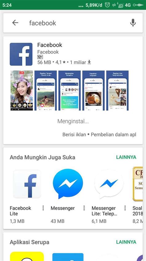 Langkah 1: Unduh dan Instal Aplikasi FB