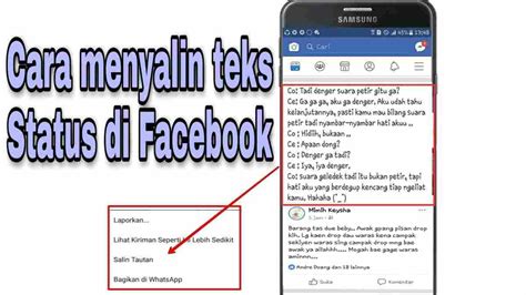 Cara Copas Postingan di FB Lite