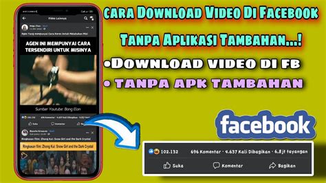Cara Mendownload Video di Facebook tanpa Aplikasi Tambahan