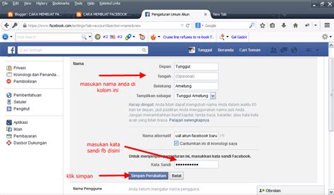 Bagaimana Cara Ganti Nama FB Baru?