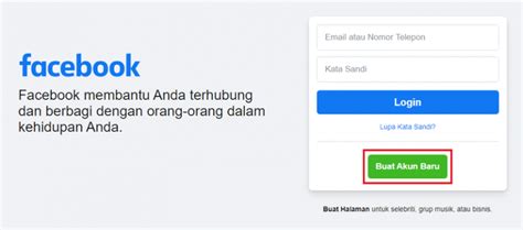 Menggunakan Akun Facebook Baru